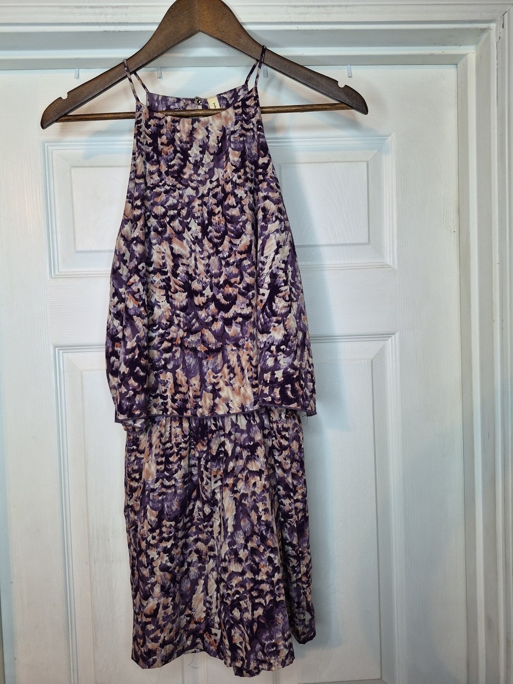 Tyche Purple Pink Design Print Romper Size Large